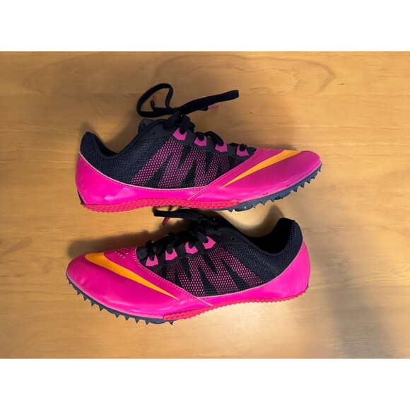 Nike Womens Zoom Rival 7-Spike Track Cleat 615998 Size 10.5 Pink Orange Sports - Picture 2 of 10